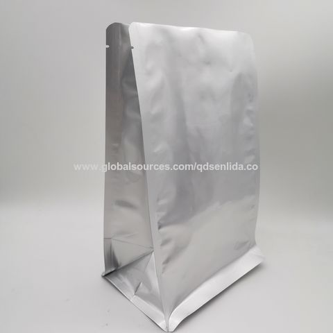 Heat Seal Flat Pocket Mylar Foil Open Top Packaging Bags Coffee Tea Cosmetic Sample Bulk Food Storage Aluminum Vacuum Pouches with Tear Notches 200