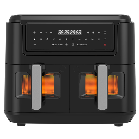 Freidora de Aire 9 en 1, Air Fryer 4L con Temporizador de 60 Minutos y  Pantalla LED, Temperatura Ajustable de 40℃ a 200℃, Canasta Antiadherente,  Menos Aceite y Sin Humo, 1500W