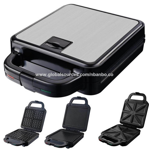 3 In-1 Electric Waffle Maker Grill Sandwich Cake Waffle Machine