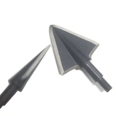 Lot De 6 Pointes De Flèche Broadhead Chasse - Acier Alliage, 230 Grains, Pour Flèches Bois/Bambou