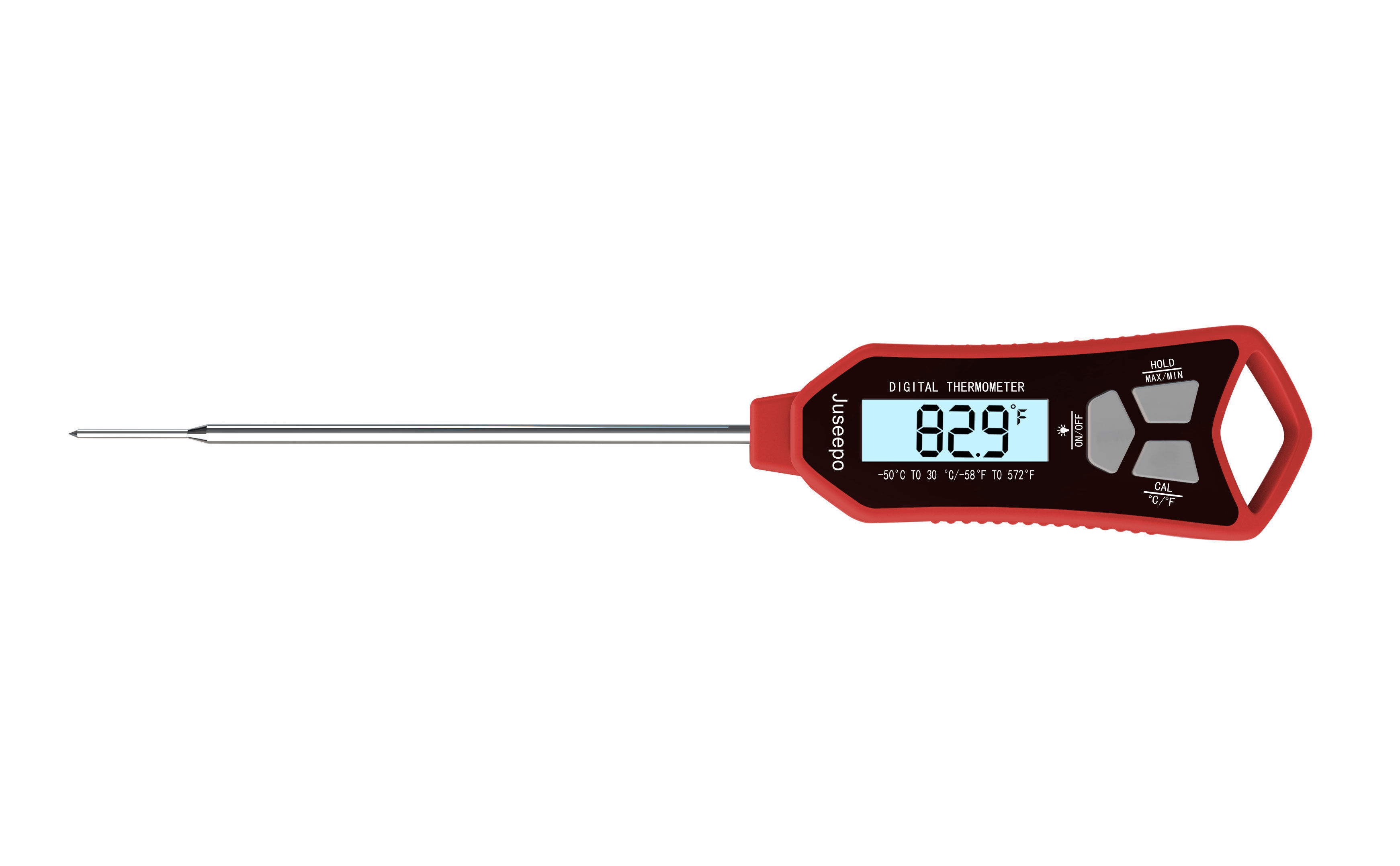 Juseepo Digital Meat Thermometer, Wireless BBQ Thermometer with 4