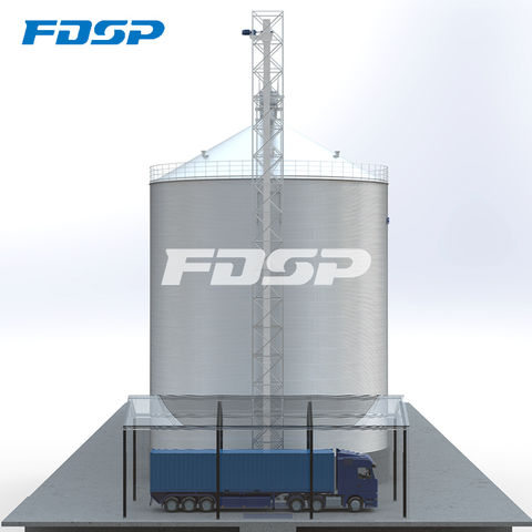 4-3000t fondo de tolva de acero galvanizado de cemento silos agrícolas usados