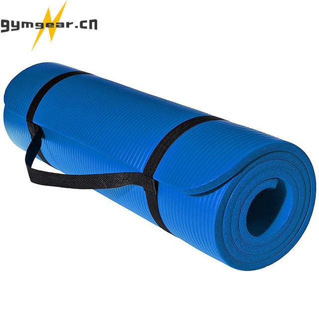 Yoga Pilates NBR Mat, 173 x 61 x 1.0cm - Blue