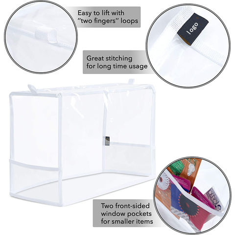Buy Wholesale China Sewing Machine Clear Cover With 2 Lateral Pockets -  Protective Visible Pvc Dust Cover & Sewing Machine Cover at USD 1.9