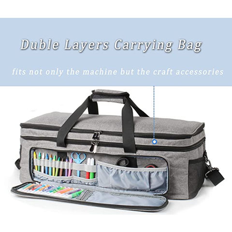 Carrying Case, For Cricut Explore Air 1 2 3, Double-layer Bag Compatible  With Cricut Maker 1 2 3( Color : Grey )