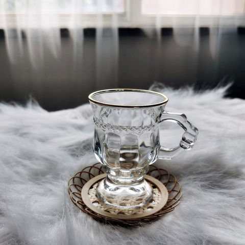 Taza Vidrio Borosilicato, Vintage Ambar