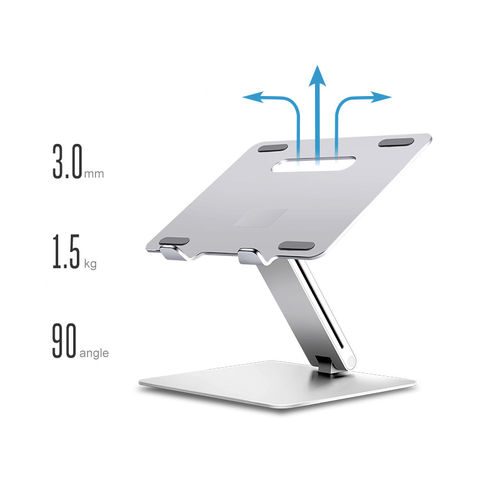 Foldable Aluminum Laptop Stand for Desk: Adjustable & Ergonomic Laptop