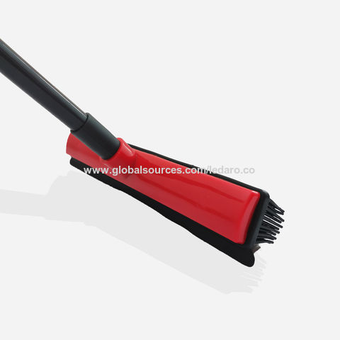 Buy Wholesale China Rubber Floor Brush Broom, Pet Hair Removal Tool With  Squeegee & Telescoping Handle & Rubber Broom at USD 1.308