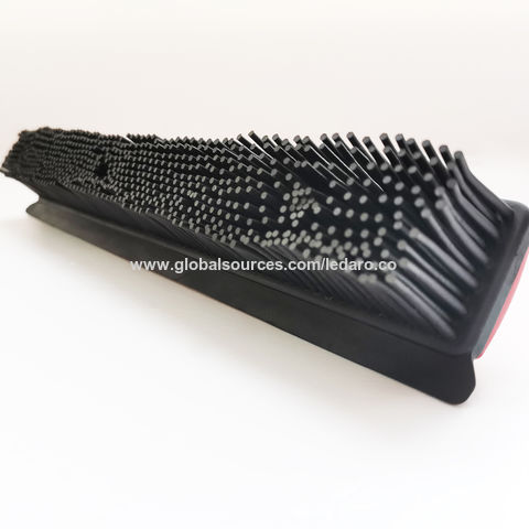 Buy Wholesale China Rubber Floor Brush Broom, Pet Hair Removal Tool With  Squeegee & Telescoping Handle & Rubber Broom at USD 1.308