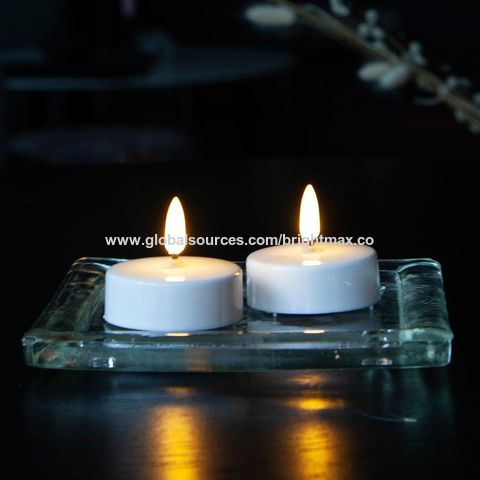 Achat/Vente 8 bougies chauffe-plat à LED dans photophores moins cher, Bougeoirs et bougies à LED