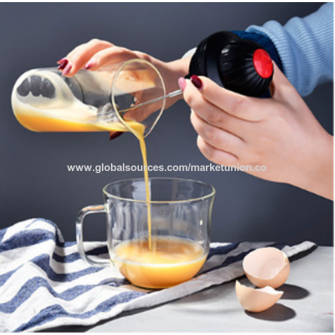 Milk Frother Handheld Detachable with Egg Beating Head, Stand