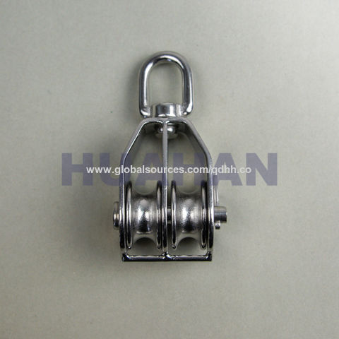 Pulley Rope Pully 304 Stainless Steel Double Swivel Lifting Wheel Swivel  Pulley