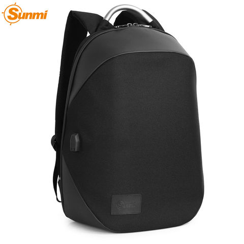 PU Rucksack mit Laptopfach, Großer Reiselaptop-Rucksack für Laptops bis zu 15,6 Zoll