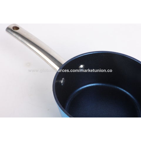 Buy Wholesale China Blue Small Nonstick Saucepan With Lid, With Metal  Handle With Ceramic Coating / Milk Pot & Saucepan at USD 4.8