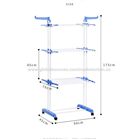 Buy Wholesale China Clothes Drying Rack Folding Clothes Rail 3