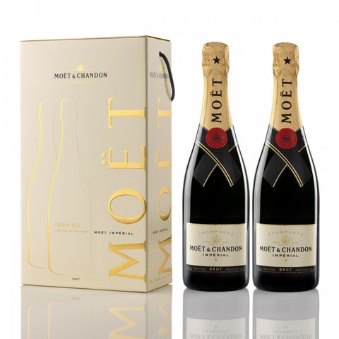 Personalised Moet and Chandon Rose Imperial Mini and Glass Gift Set