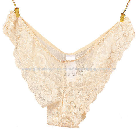 Factory Wholesale Stylish Nice Women′ S Thong Custom Lace Briefs