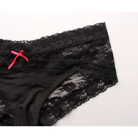 Sexy Underwear  Low Waist Lace Panties Briefs Bowknot