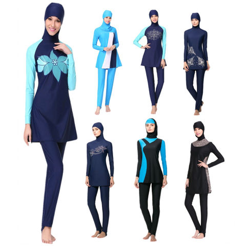 Latest Islamic Swimsuit Full Sleeves Swimwear Women Full Cover