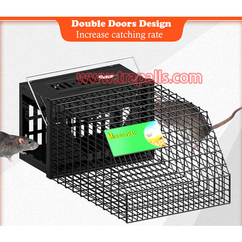 Black Double-door Large Mouse Cage Mousetrap Continuously Catches