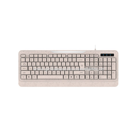 Clavier de bureau USB filaire en paille de blé de taille standard, conception écologique