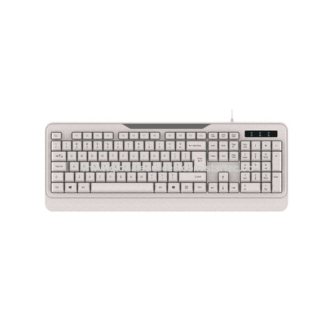 Clavier de bureau USB filaire en paille de blé de taille standard, conception écologique