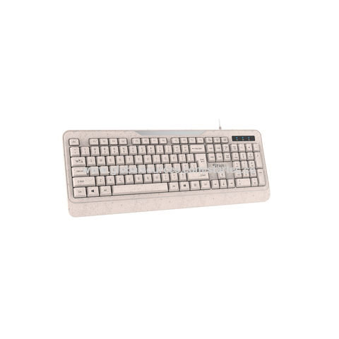 Clavier de bureau USB filaire en paille de blé de taille standard, conception écologique