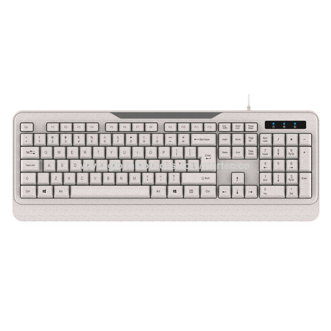 Clavier de bureau USB filaire en paille de blé de taille standard, conception écologique