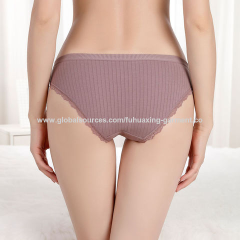 Stock Solid Color Comfortable Fashion Ladies Inner Wear Panties