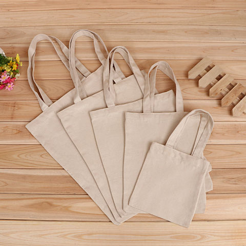 Cheap Reusable Shopping Bags Plain Blank Cotton Canvas Tote Bag