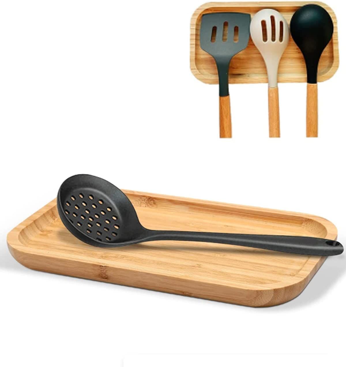 Wooden Spoons for Cooking – Wooden Utensils for Cooking Set with Holder,  Spoon Rest & Hanging Hooks, Teak Wood Nonstick Kitchen Cookware – Durable  Set