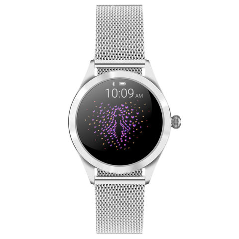 Compre Reloj Inteligente Elegante De Color Plateado Para Mujer y Pulsera  Inteligente de China por 21 USD