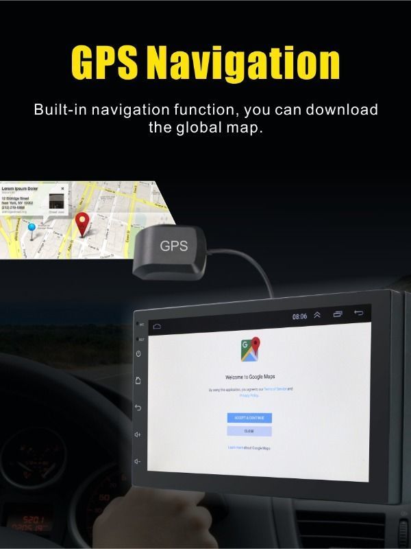 ANDROID autoradio navigatore universale CarPlay Android Auto GPS