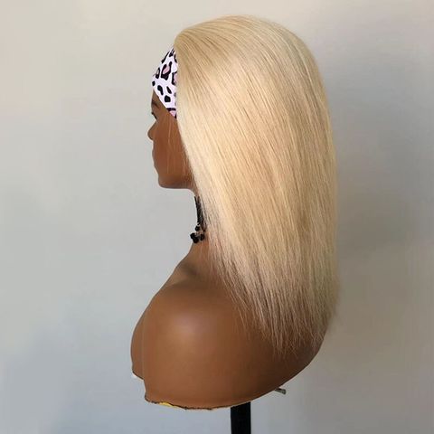 613 Blonde Human Hair Headband Wig Brazilian Headband Human Hair