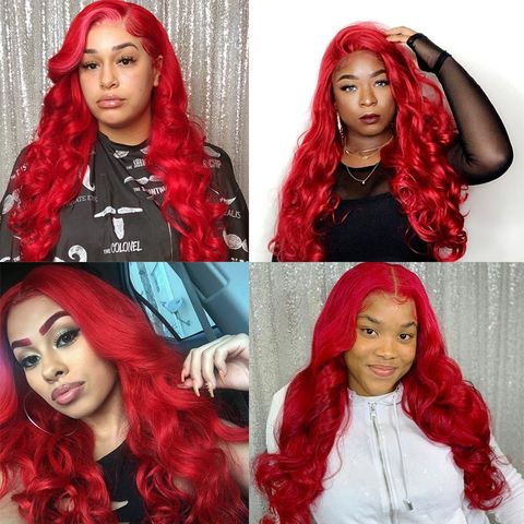 Bulk Buy China Wholesale Tthair Red Color Lace Front Human Hair