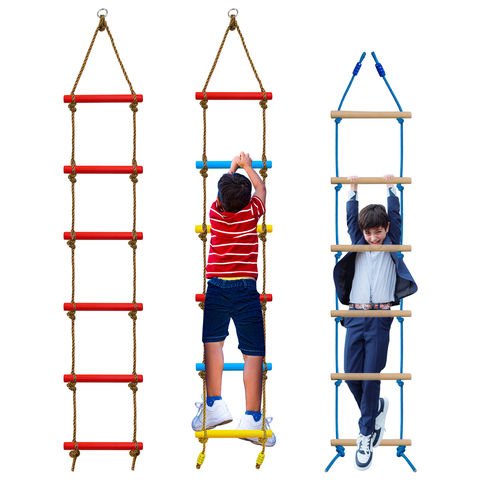 Climbing Rope Kid Ladder, Plplaaoo Outdoor/Indoor Toddler Agility