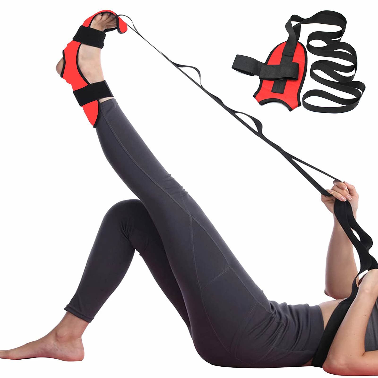 155cm Yoga Stretching Belt Foot Stretcher Calf Tendonitis Ankle