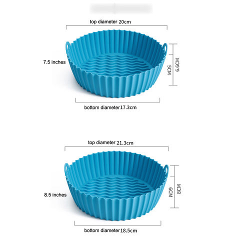 Silicon Reusable Non Stick Air Fryer Baking Pan Tray - 7.5 inches