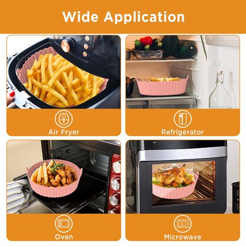 Rectangle Silicone Air Fryer Liner Silicone Pot Basket Accessories for Oven  - China Rectangle Silicone Liner and Silicone Pot price