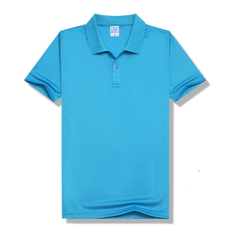 Half Sleeve Plain Polyester Dri- Fit Polo Men's T-Shirt