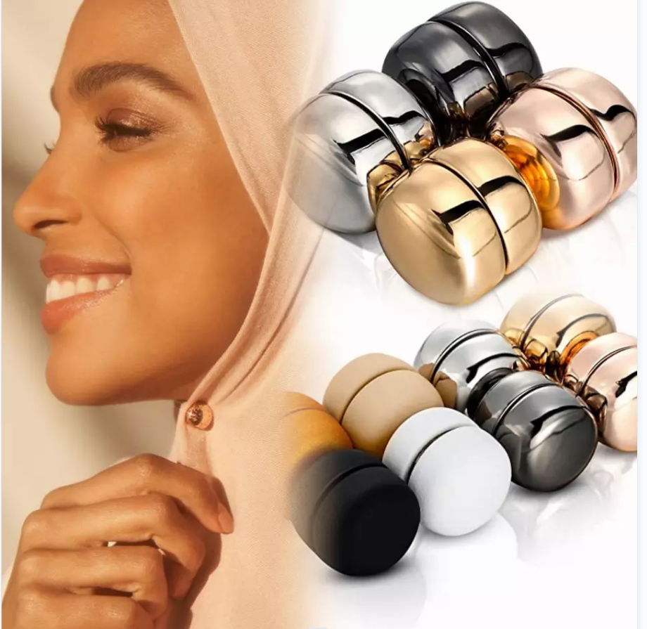 Buy Wholesale China Malaysian Strong Round Magnet Brooch Hijab Accessories  No Snag Hijab Magnets Muslim Accessories Clip Scarf Pi & Magnetic Brooch at  USD 0.31