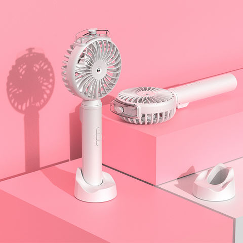 Mini Tischventilator Tragbar Elektrisch Oszillierend mit Sprühnebel, Leise Natürliche Windkühlung