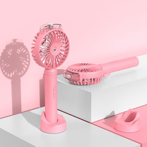 Mini Tischventilator Tragbar Elektrisch Oszillierend mit Sprühnebel, Leise Natürliche Windkühlung