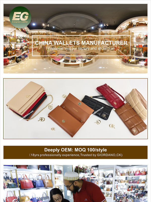 Al1006 Wholesale Luxury Long RFID Card Holder Wallets Custom