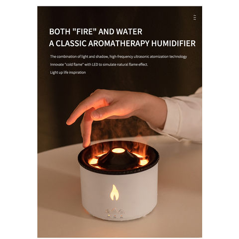 Volcano Fire Flame Air Humidifier Aroma Diffuser Essential Oil
