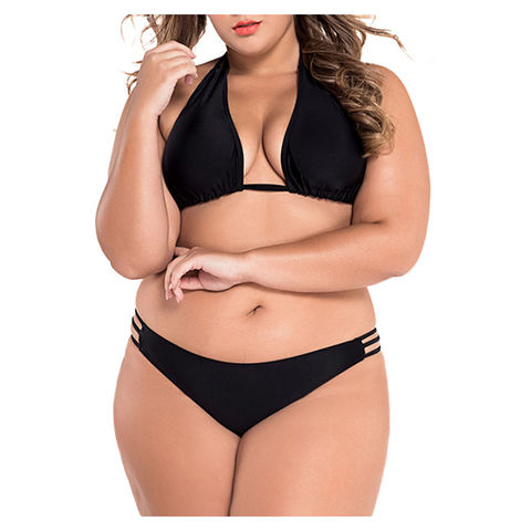 Bulk Buy China Wholesale Fat Women's String Accented Plus Size Bikini,  Ladies Sexy Swimwear, Pure Color $3.52 from Number One Industrial Co.,Ltd