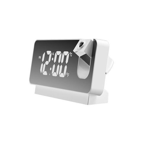Nouveau réveil à projection miroir lumineux d'Amazon, horloge LED silencieuse multifonctionnelle avec projection électronique