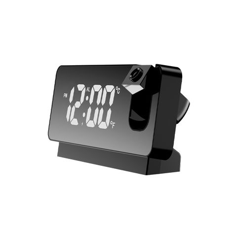 Nouveau réveil à projection miroir lumineux d'Amazon, horloge LED silencieuse multifonctionnelle avec projection électronique