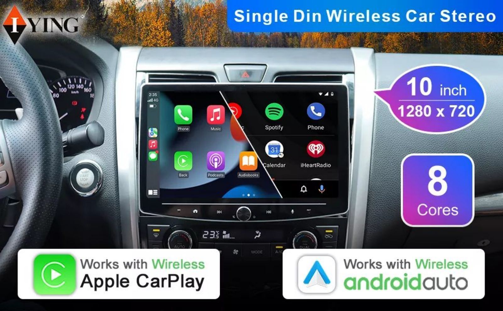 iying car video stereo 8core android