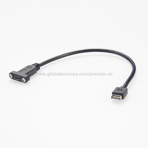 Cable USB microB Male/Femelle, montage en panneau